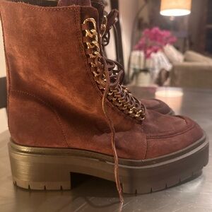 Sam Edelman Burgundy Suede Boots